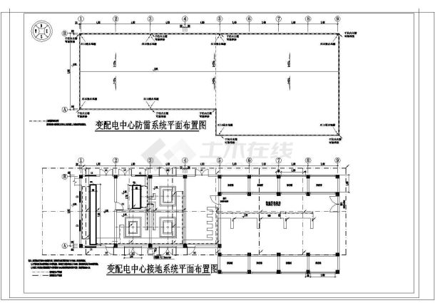 某外资工业园中心变电所CAD全套设计施工图-图二