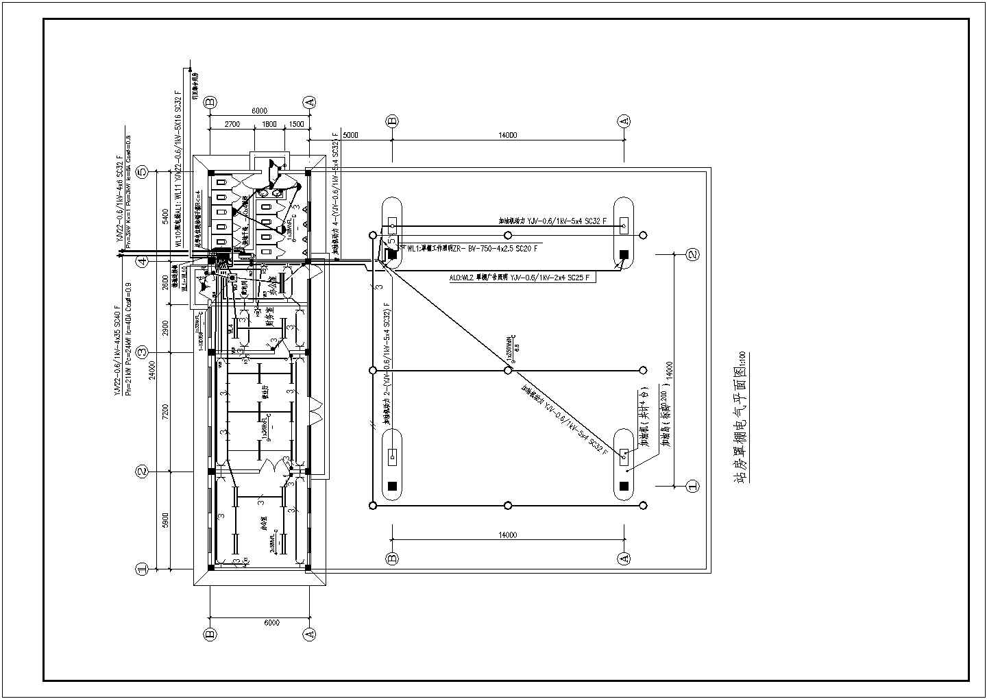 某加油站电气CAD详细大样设计图