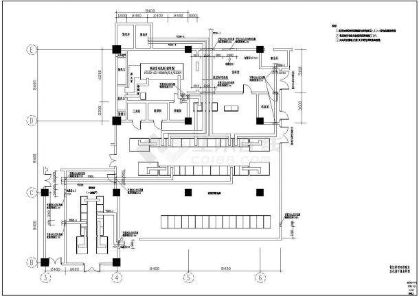 某商场10KV变电所CAD设计接线图-图二