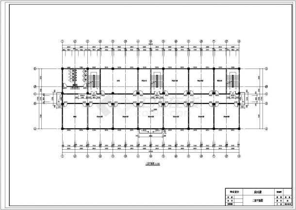 办公楼设计_成都市某4400平米五层商业楼办公楼建筑设计CAD图纸-图一
