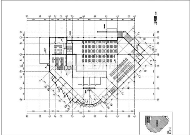 【浙江】两层学生食堂建筑施工CAD图纸-图二