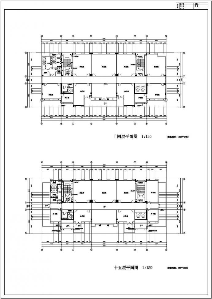 华南理工大学技术科学楼建筑设计CAD施工图纸_图1