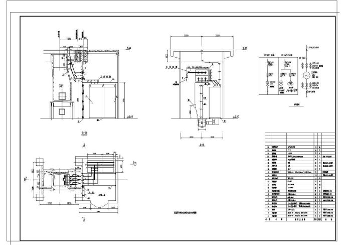 某发电机小室安装图及土建资料CAD设计大样_图1
