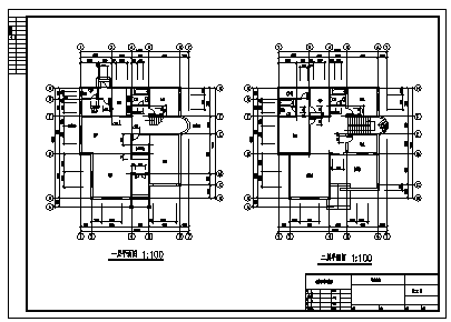 别墅设计_某二层框架结构欧式独栋小别墅建筑施工cad图，含效果图-图二