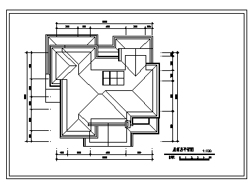 别墅设计_二层田园风格别墅建筑施工cad图，含效果图-图一