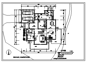 别墅设计_二层田园风格别墅建筑施工cad图，含效果图-图二