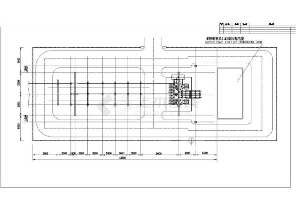 某132kV变电站CAD大样设计主接线图-图一