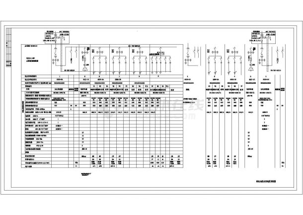 某800KVA组合变电所CAD详细系统图-图二