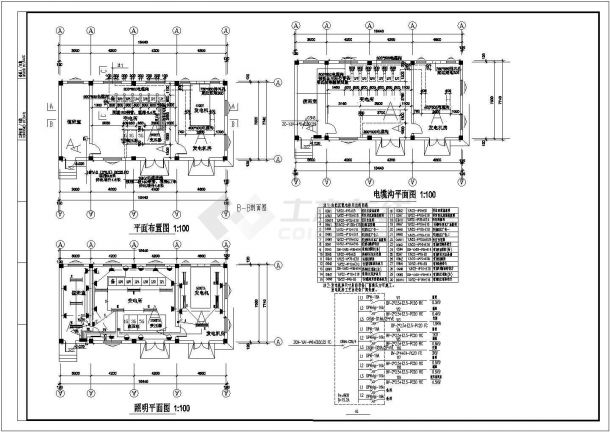 某变电站变配电照明防雷接地CAD设计系统图-图二