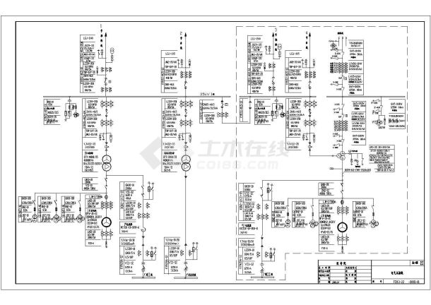 某大型热电站电气CAD详细构造设计图-图一