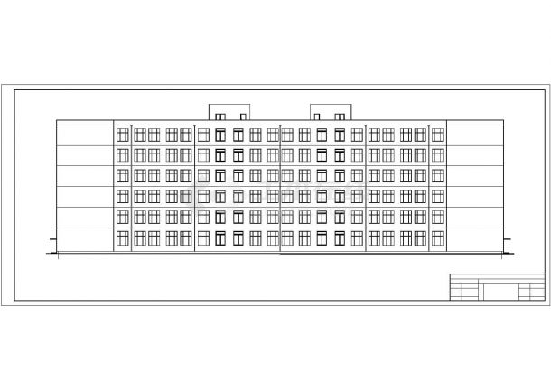 北京某实验中学6层框架凹字形教学楼建筑设计CAD图纸-图二