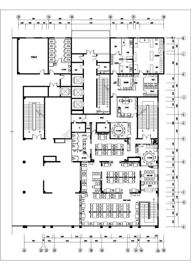 某地餐厅精美建筑图纸-图二