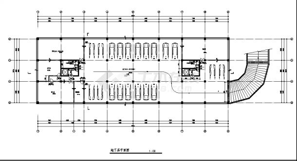 17层商住楼建筑设计施工cad图纸，含地下一层-图二