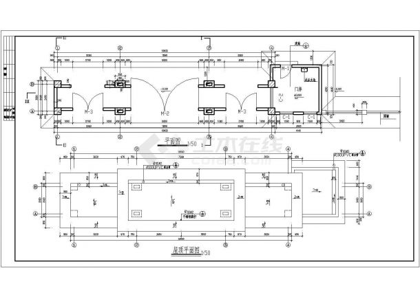 厂房设计_某厂房大门建筑详细设计施工方案CAD图纸-图一