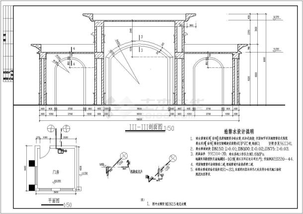 厂房设计_某厂房大门建筑详细设计施工方案CAD图纸-图二