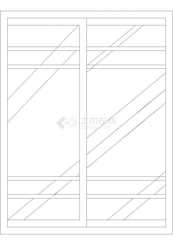 某标准型简单木门详细施工设计方案CAD图纸-图一