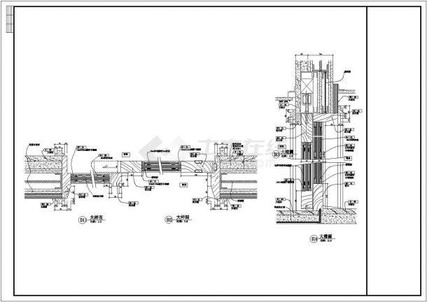 某标准型大酒店门建筑详细施工设计方案CAD图纸-图二