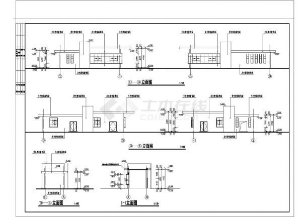 某标准公司大门建筑详细施工设计方案CAD图纸-图一
