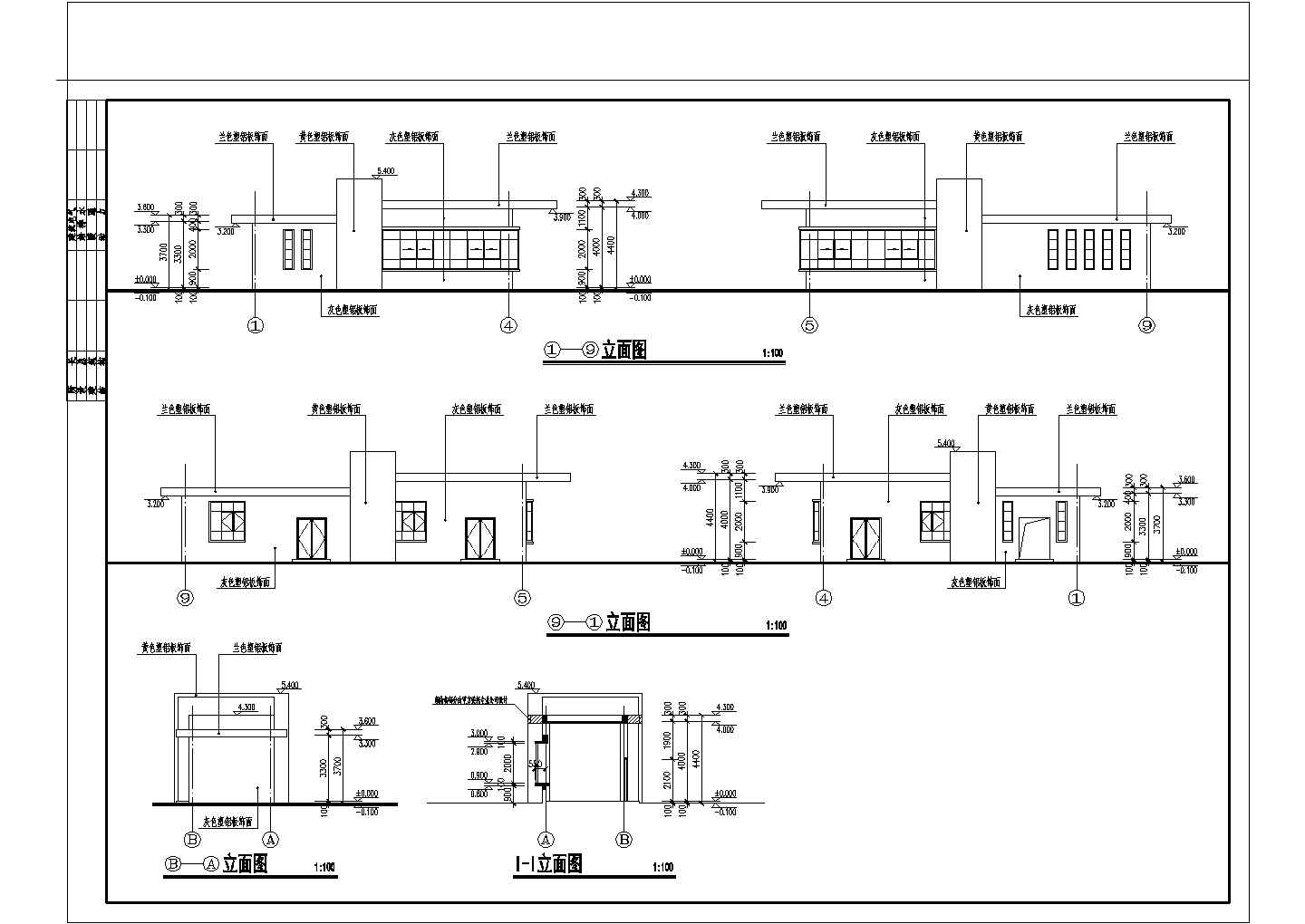某标准公司大门建筑详细施工设计方案CAD图纸