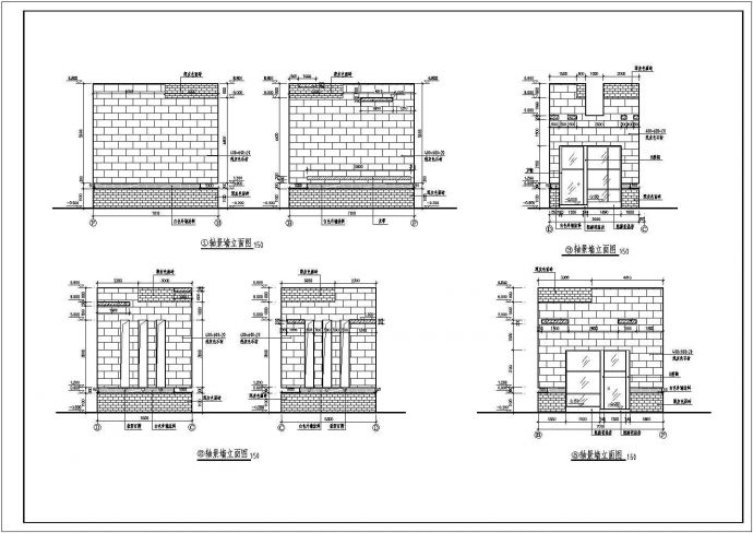 某标准型优秀的景观大门建筑详细施工设计方案CAD图纸_图1