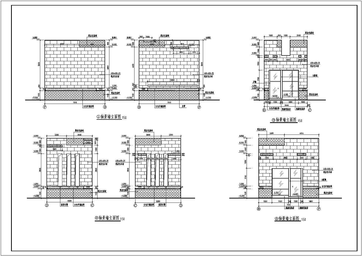 某标准型优秀的景观大门建筑详细施工设计方案CAD图纸
