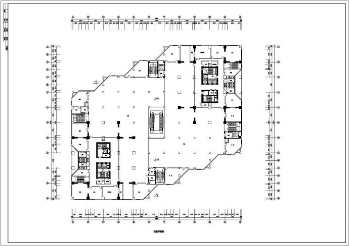 某六层框架结构商场设计cad平面施工图_图1