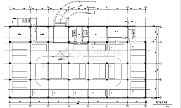 12层板式商住楼建筑设计施工cad图纸，含地下一层-图一
