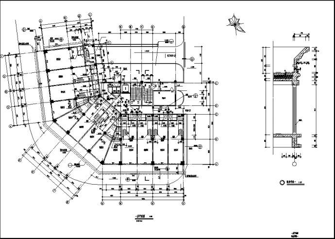 11145平米13层商住楼建筑设计施工cad图纸，含地下一层_图1