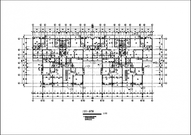 11层带夹层商住楼建筑设计施工cad图纸-图二