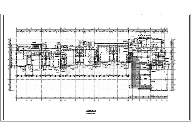 某地蓝湾小区三层幼儿园建筑设计施工CAD图-图二