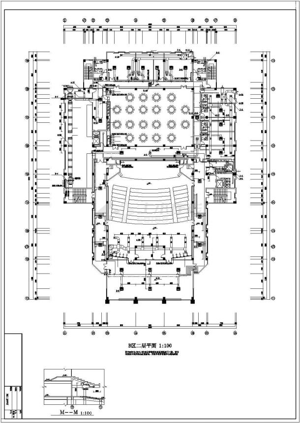 某大型综合楼空调和通风防排烟设计CAD图纸-图二