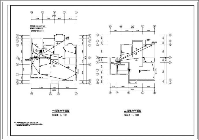 某二层木结构别墅住宅电气设计cad全套施工图（含设计说明，含强电弱电设计）_图1