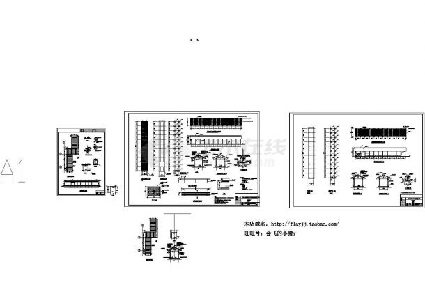 某公园花架长廊图 景观廊设计图-图一