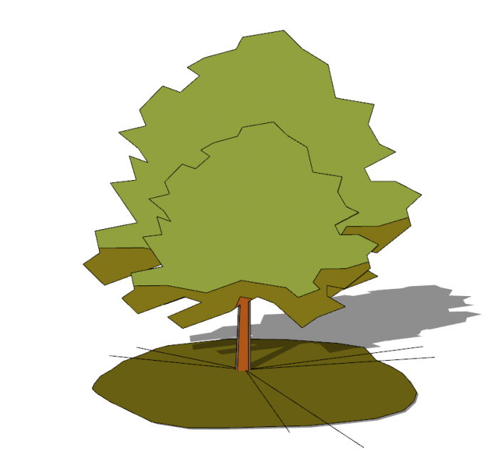 抽象树木景观小品su模型_图1