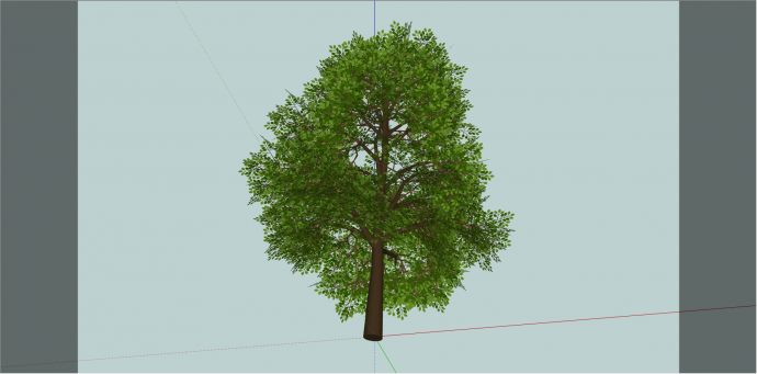 城市街道绿化造型树su模型_图1