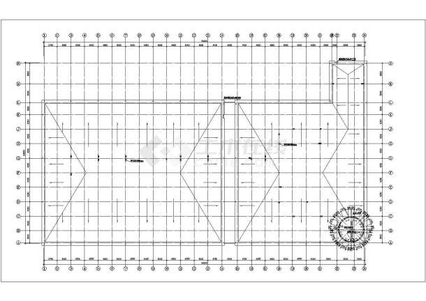 某框架结构四层商场设计cad全套建筑施工图-图一