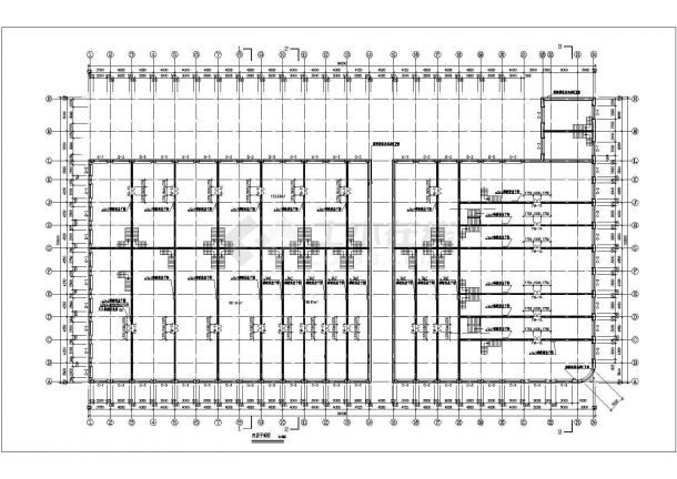 某框架结构四层商场设计cad全套建筑施工图-图二