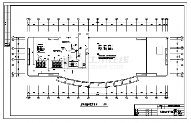 土木工程毕业设计_办公楼设计_西安市某七层办公楼空调系统设计cad图(含毕业设计，共八张)-图一