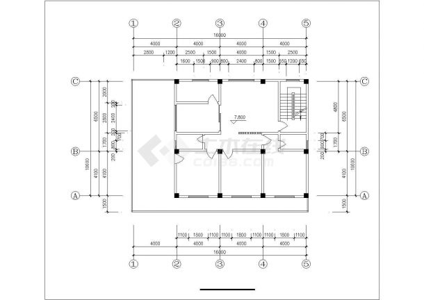 某市高19米五层别墅建筑CAD设计施工图-图一