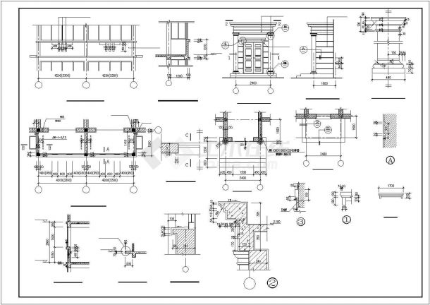 某市高层别墅全套建筑CAD设计施工图-图二