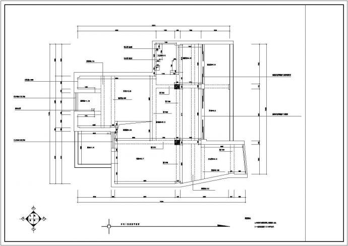 某二层框架结构商业楼装修设计cad全套施工图_图1