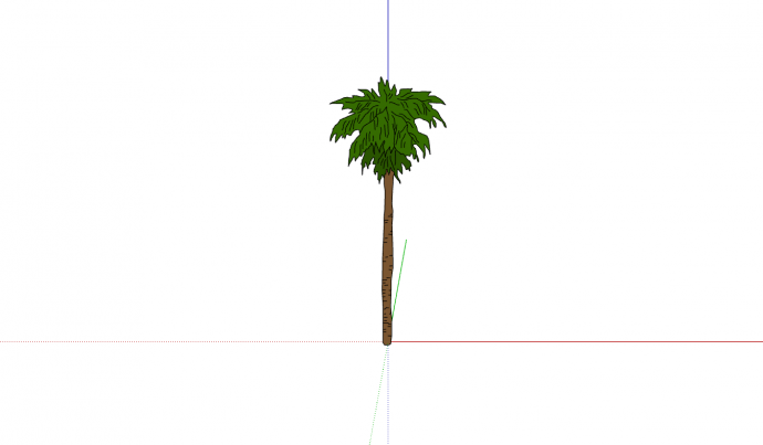 东南亚度假椰树乔木su模型_图1
