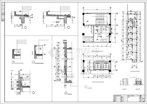 某框架结构多层商务楼设计cad全套建筑施工图-图二