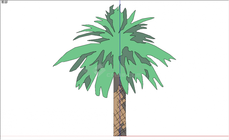 现代海南椰子树乔木su模型-图一