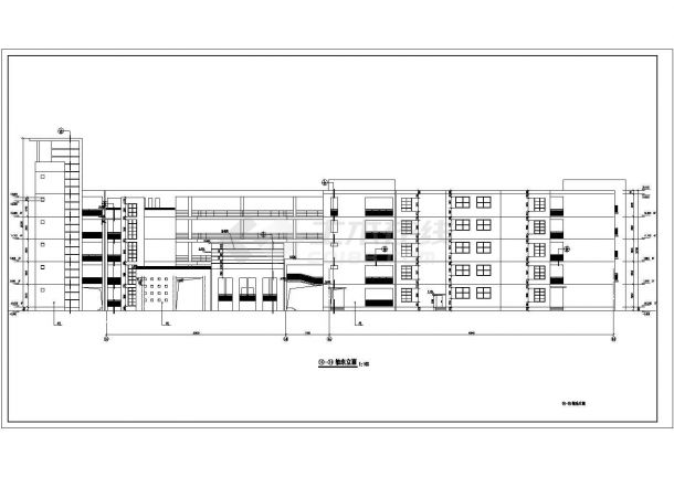 某城市教学楼详细设计cad施工图-图一