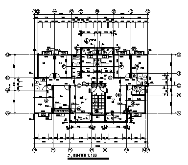 土木工程毕业设计_2000平米某七层框架住宅建施cad图(含计算书，毕业设计)_图1