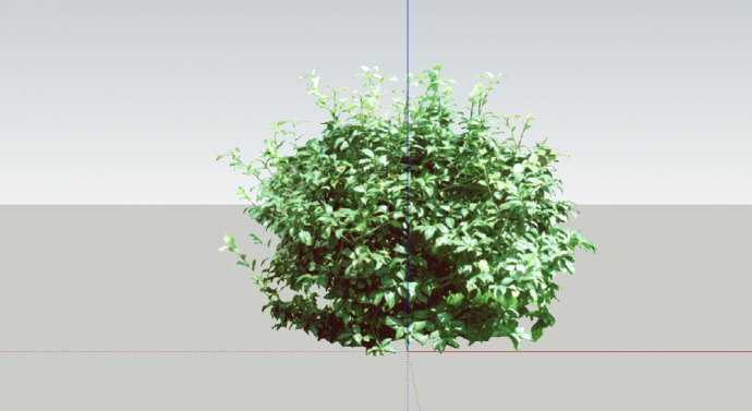 灌木绿色灌木丛植物su模型_图1