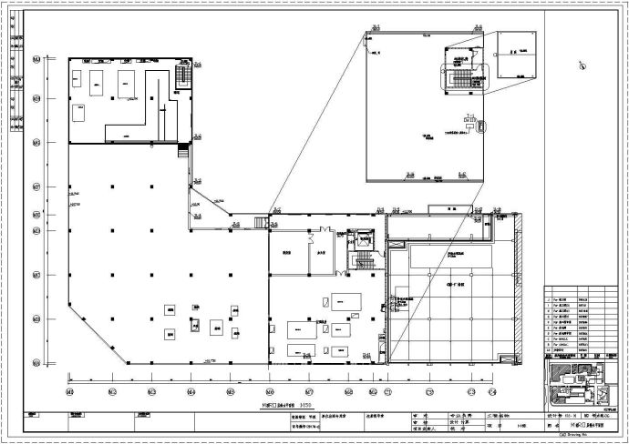 西安市未央区某商业楼内部给排水系统设计CAD图纸_图1