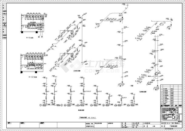 西安市未央区某商业楼内部给排水系统设计CAD图纸-图二