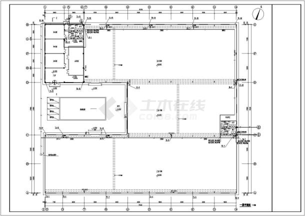 [山东]某单层厂房给排水消防CAD详细设计施工图-图一